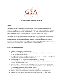 Membership and Marketing Manager