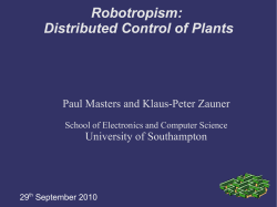 Robotropism: Distributed Control of CLimbing Plants