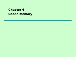 04 Cache Memory - Faculty Website Listing