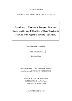 From Poverty Tourism to Pro-poor Tourism: Opportunities and