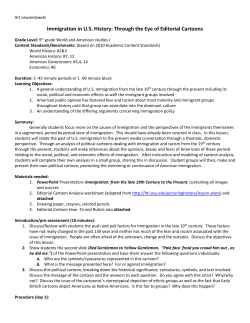 Immigration in US History: Through the Eye of Editorial Cartoons