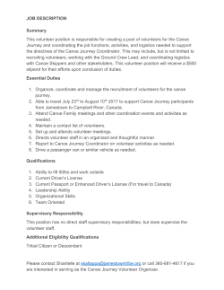 JOB DESCRIPTION Summary This volunteer position is responsible