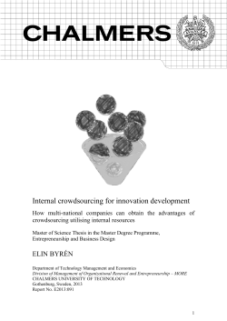 Internal crowdsourcing for innovation development