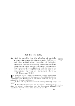 Act No. 13, 1909. An Act to provide for the closing of certain