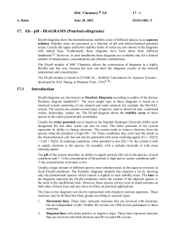 17. Eh pH DIAGRAMS - Chemistry Software