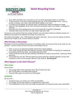 Quick Recycling Facts