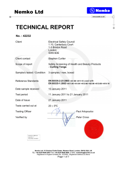 Curling Tongs - Electrical Safety First
