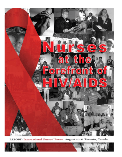 Nurses at the Forefront of HIV/AIDS