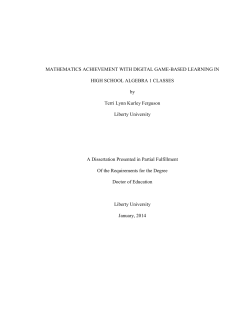 Mathematics Achievement with Digital Game