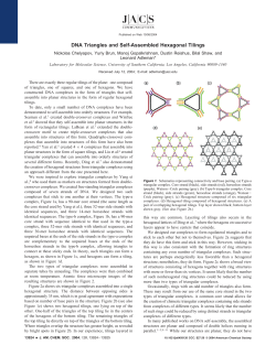 DNA Triangles and Self-Assembled Hexagonal Tilings