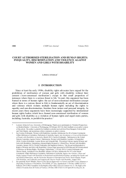 court authorised sterilisation and human rights: inequality