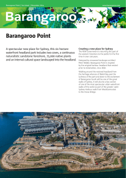 Barangaroo Reserve, November 2014