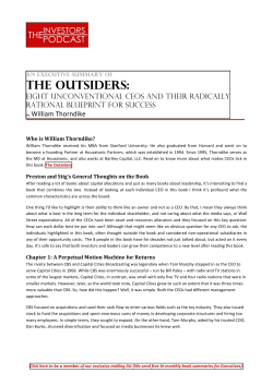 thE OUtSiDERS - The Investors Podcast