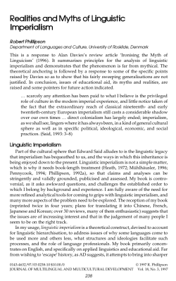 Realities and Myths of Linguistic Imperialism