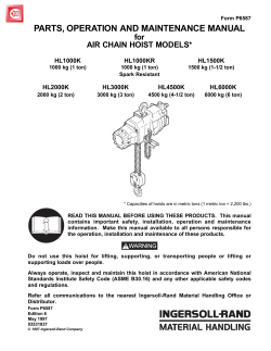 PARTS, OPERATION AND MAINTENANCE