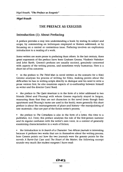 the preface as exegesis