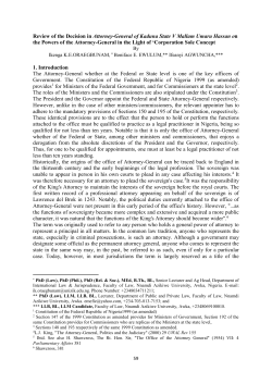 Review of the Decision in Attorney