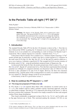 Is the Periodic Table all right \(&ldquo;PT OK&rdquo;\)?