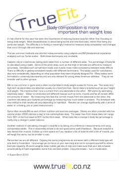 Body composition is more important than weight loss