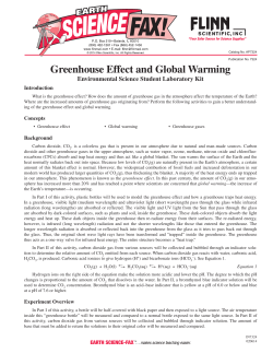 Greenhouse Effect and Global Warming Lab