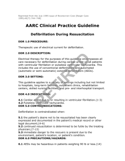 Defibrillation During Resuscitation