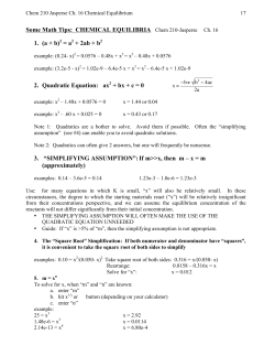 Chem210 Notes 2015
