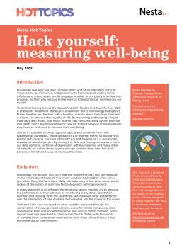 Hack yourself: measuring well-being