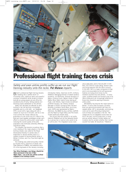 Professional flight training faces crisis