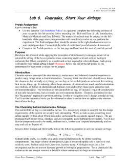 Lab 6. Comrades, Start Your Airbags