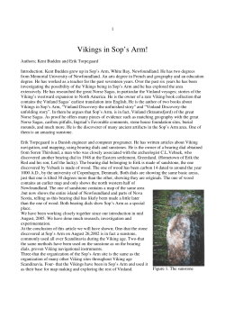 Vikings in Sop`s Arm! - Vinland explored by use of bearingdials and
