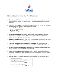 8 Simple Steps for Balancing Your Checkbook