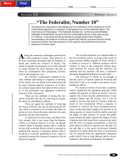 Federalist #10 - mrtripodi.org