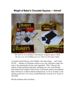 Baker`s chocolate squares