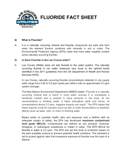 fluoride fact sheet - City of Las Cruces