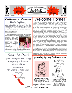 May, 2008 - Arlington Children`s Theater