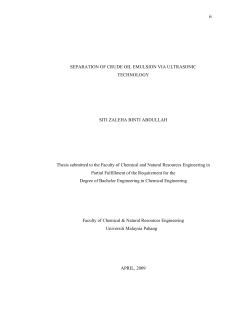 final thesis-separation crude oil emulsion via