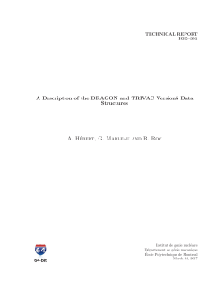 A Description of the DRAGON and TRIVAC Version5 Data