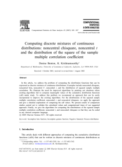 Computing discrete mixtures of continuous distributions: noncentral