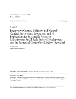 Interpretive Cultural Diffusion and Natural/Cultural