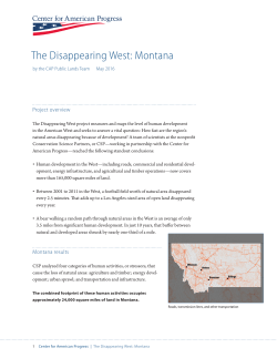 The Disappearing West: Montana