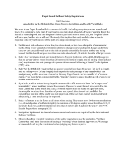 Puget Sound Sailboat Safety Regulations