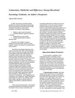 Similarities and Differences Among Educational