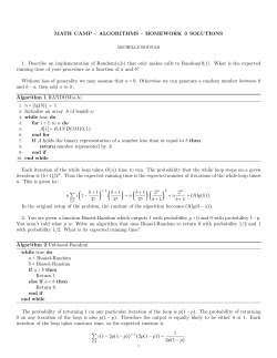 MATH CAMP - ALGORITHMS - HOMEWORK 3 SOLUTIONS 1