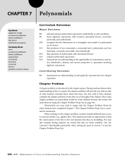 CHAPTER 7 Polynomials