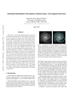 Automated Quantitative Description of Spiral Galaxy Arm