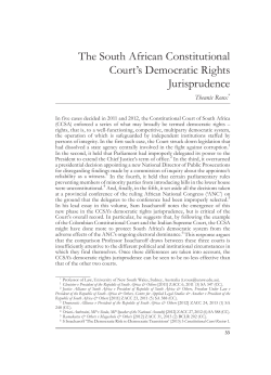 The South African Constitutional Court`s Democratic Rights