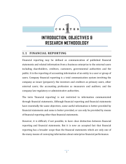 1.1 financial reporting