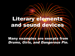 Literary elements and sound devices