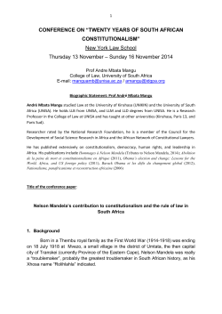 Political leadership and constitutionalism in post