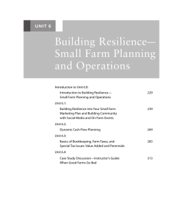 Building Resilience— Small Farm Planning and Operations